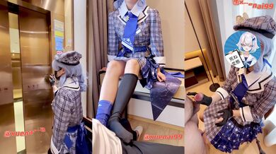 ❤️精品推荐❤️推特伪娘『云与海』COSPLAY丝袜足交榨精被操粉丝群福利25V (16)