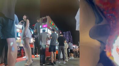 偷拍大师街头尾随偷拍美女裙底风光白色连衣裤裙白色高跟鞋屁股透M白色内内